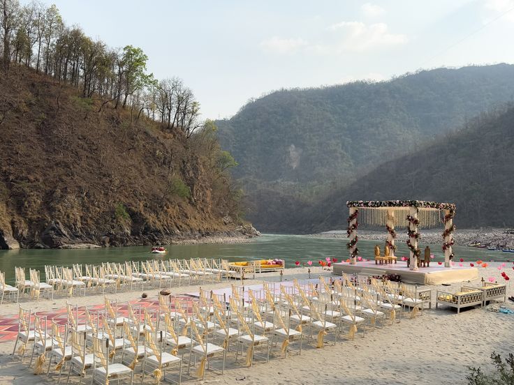 Scenic Outdoor Wedding Ceremony Setup
